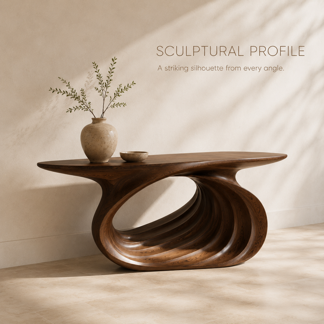 Celine Warm Modern Console Table - product image 03