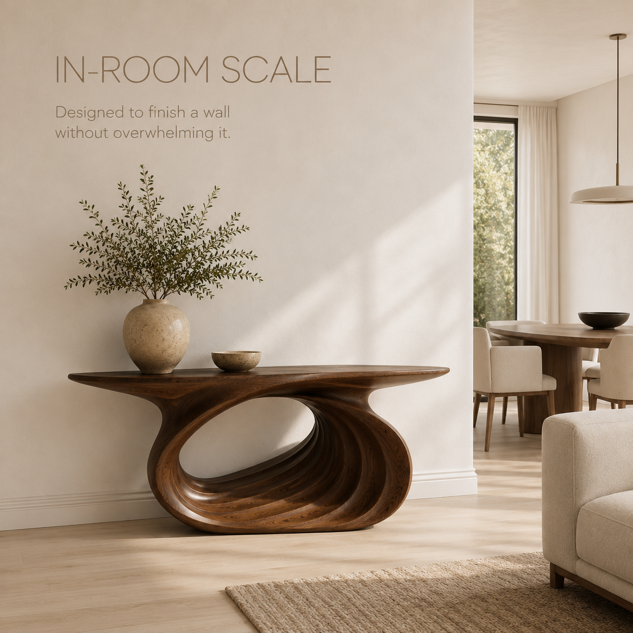 Celine Warm Modern Console Table - product image 04