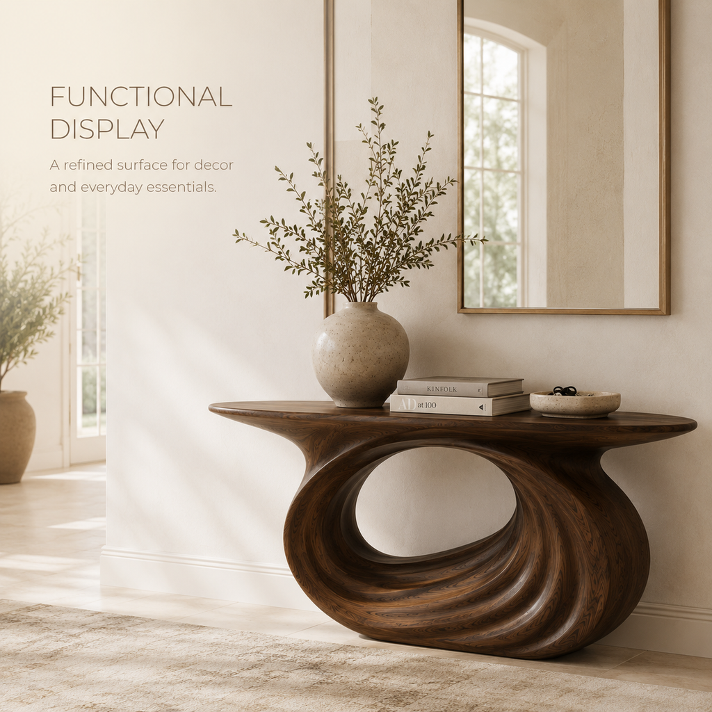 Celine Warm Modern Console Table - product image 07