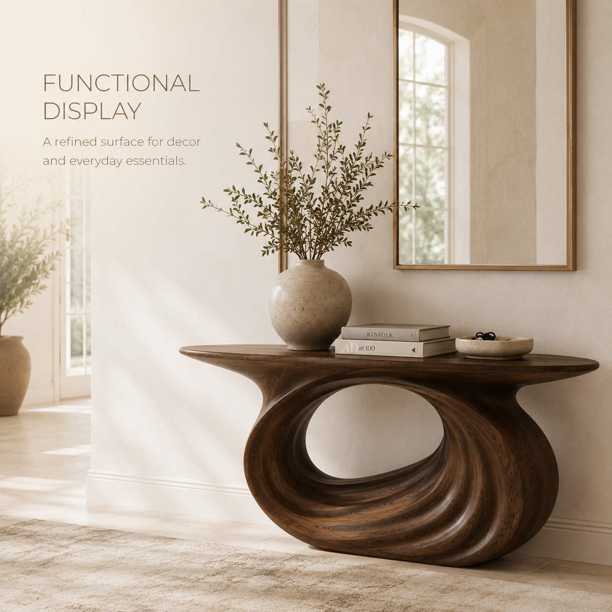 Celine Warm Modern Console Table - product image 07