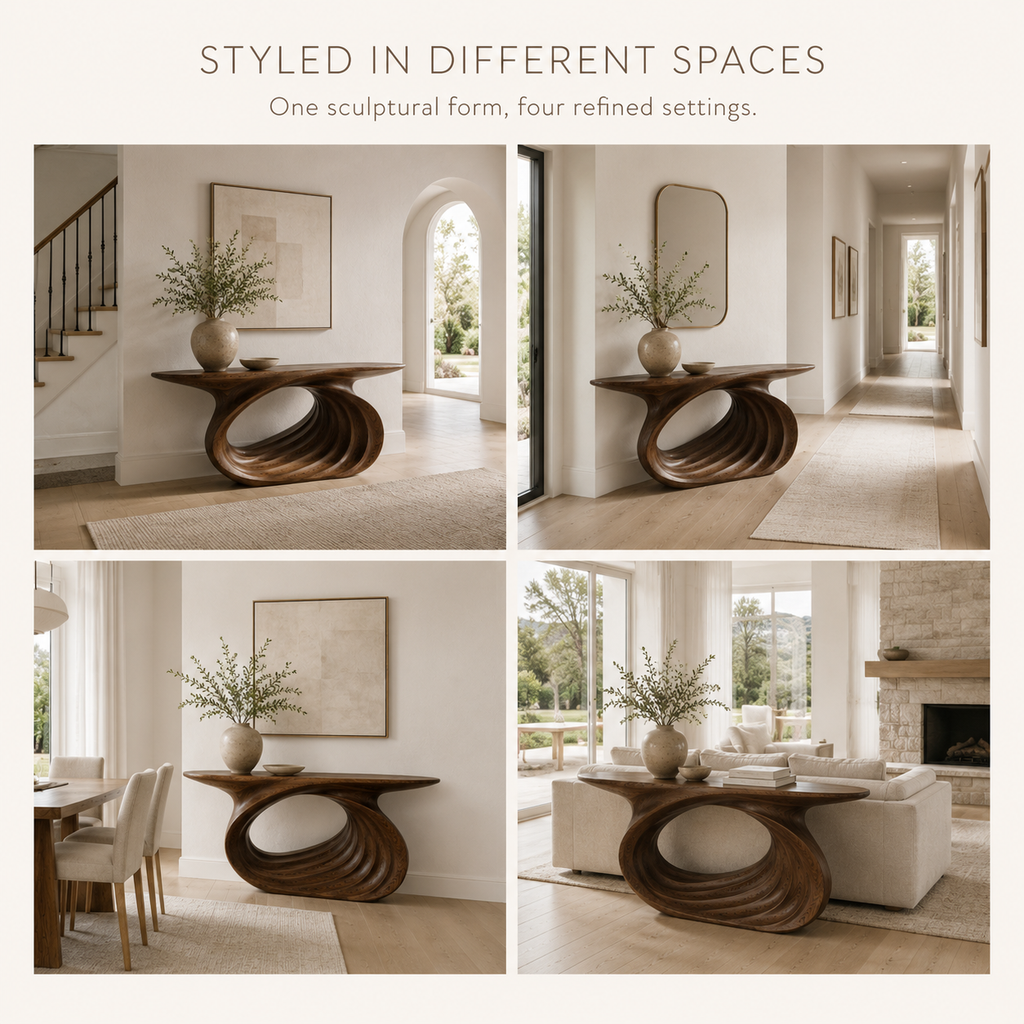 Celine Warm Modern Console Table - product image 10