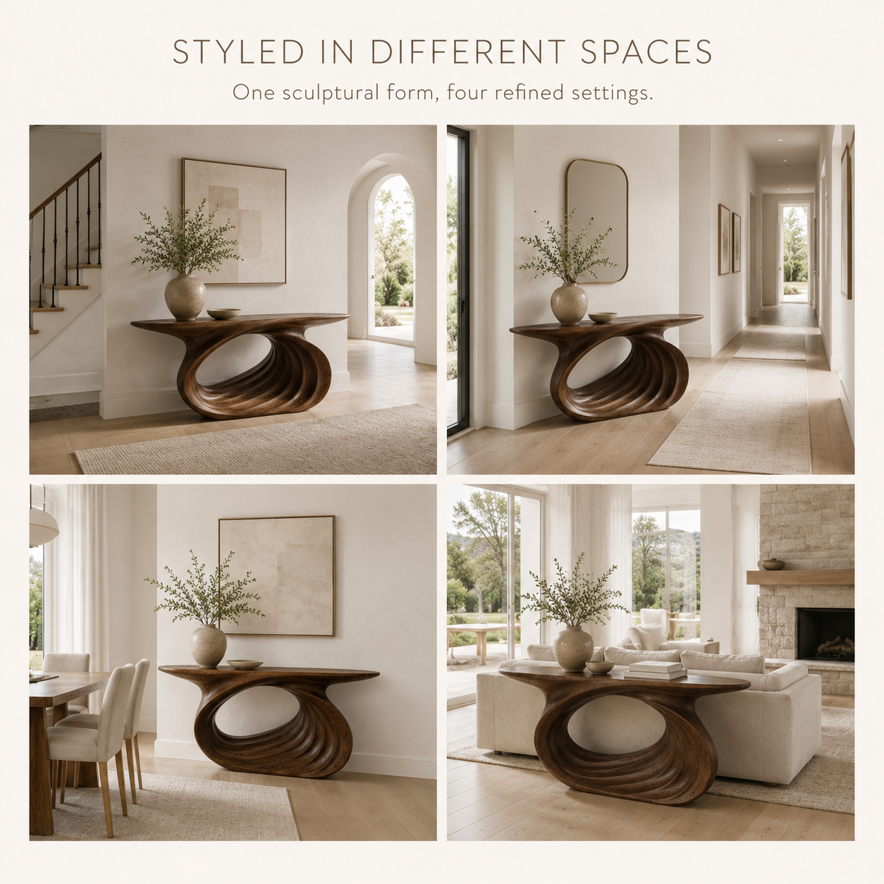 Celine Warm Modern Console Table - product image 10