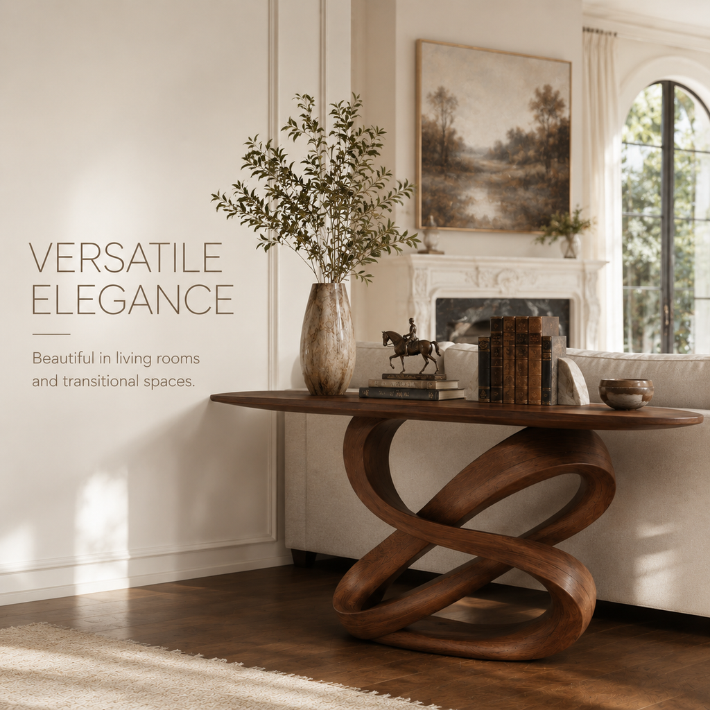 Alden Curved Wood Console Table - product image 10