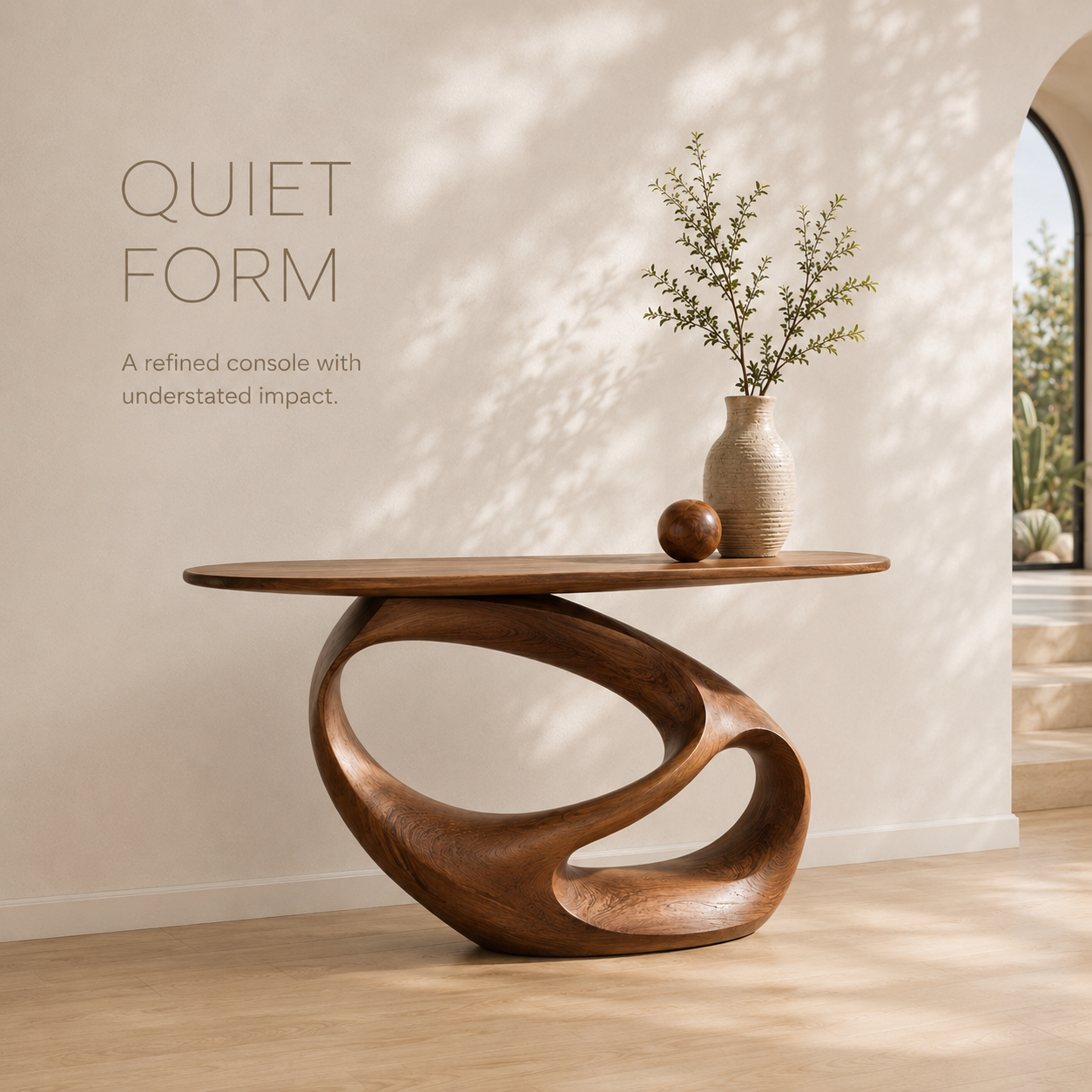 Aurelle Sculptural Console Table - product image 03