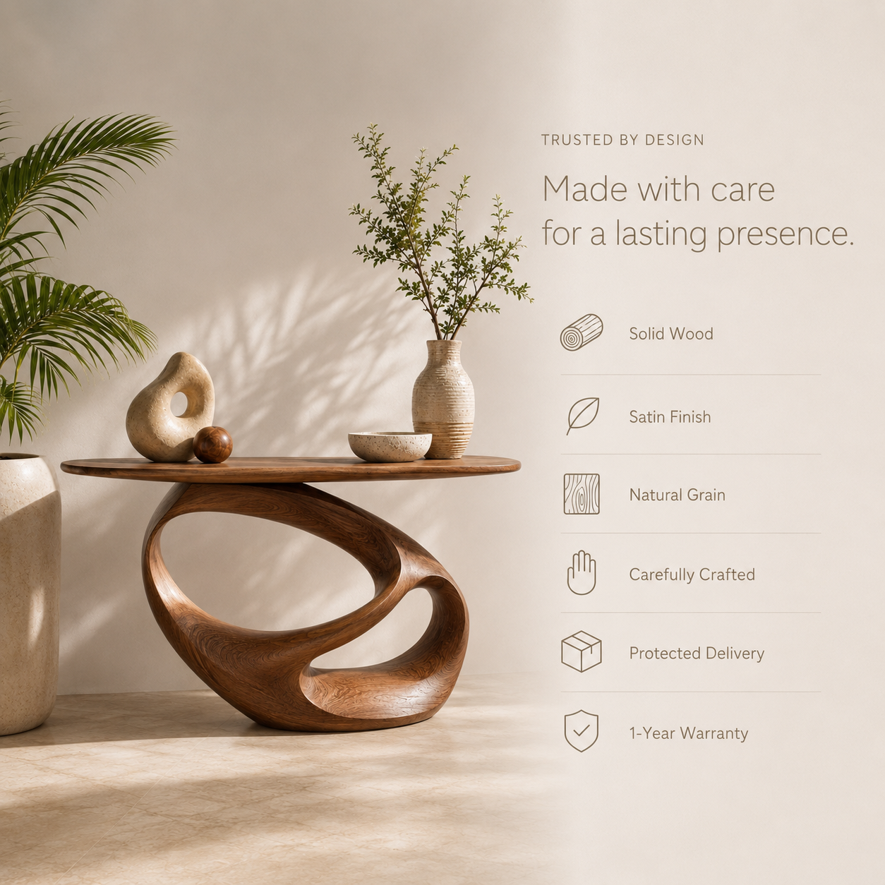 Aurelle Sculptural Console Table - product image 09