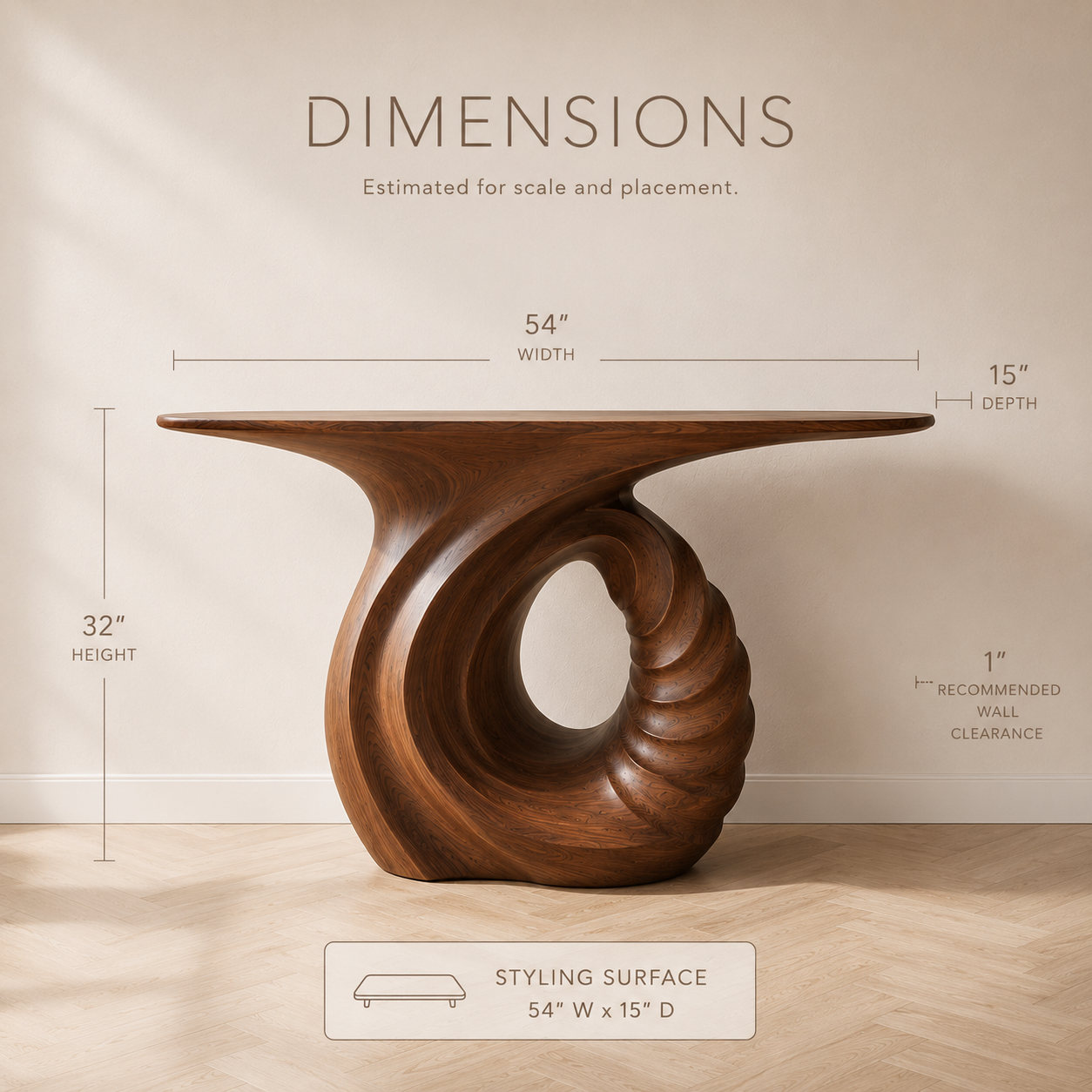 Caldera Organic Hall Console Table - product image 08