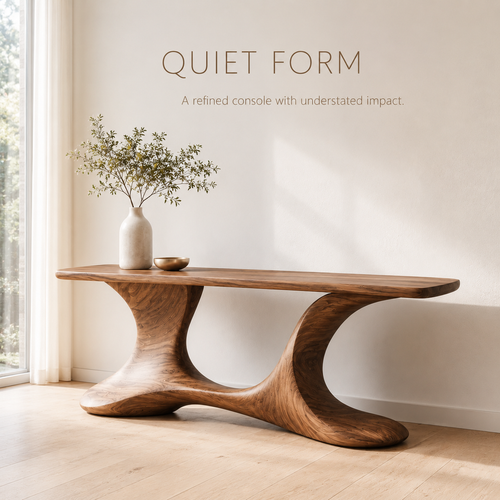 Soren Rounded Wood Console Table - product image 03