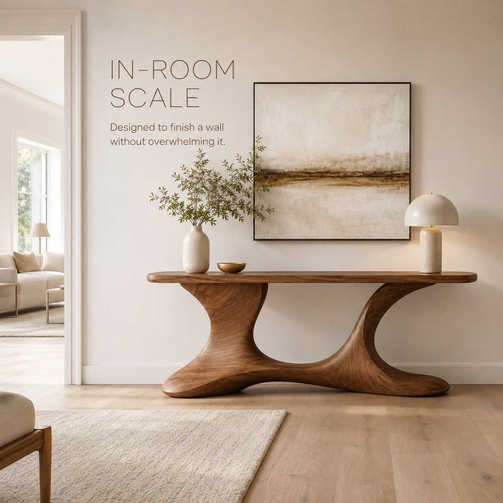 Soren Rounded Wood Console Table - product image 04