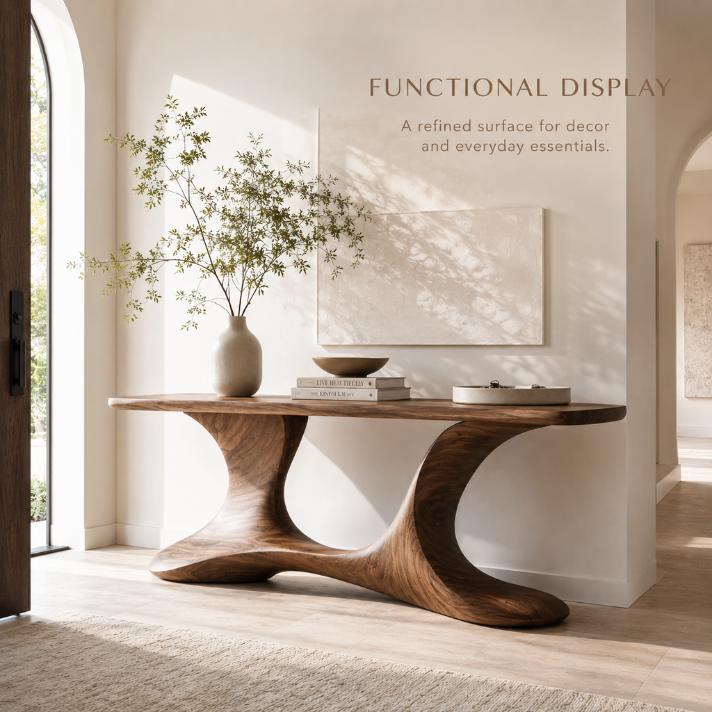 Soren Rounded Wood Console Table - product image 07