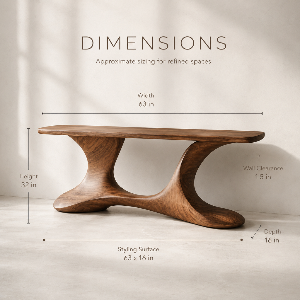 Soren Rounded Wood Console Table - product image 08