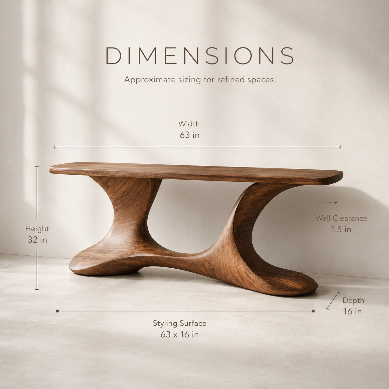 Soren Rounded Wood Console Table - product image 08