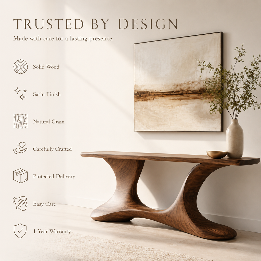 Soren Rounded Wood Console Table - product image 09