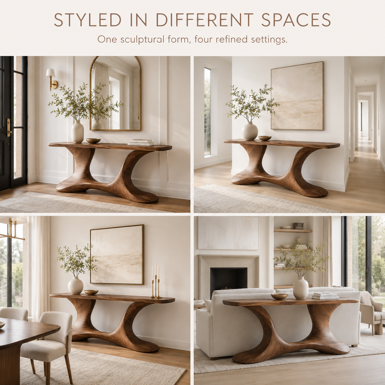 Soren Rounded Wood Console Table - product image 10