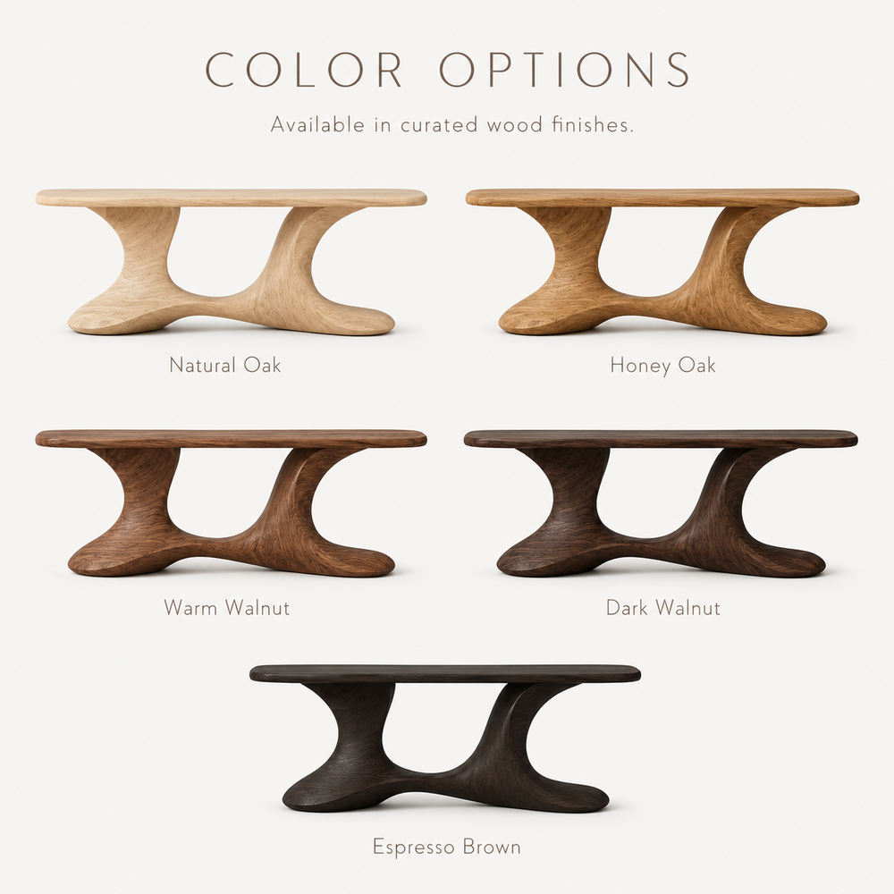 Soren Rounded Wood Console Table - product image 11