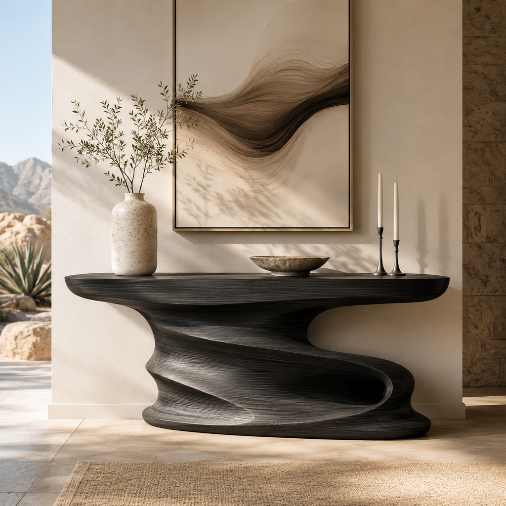Veyra Soft Curve Console Table - main view