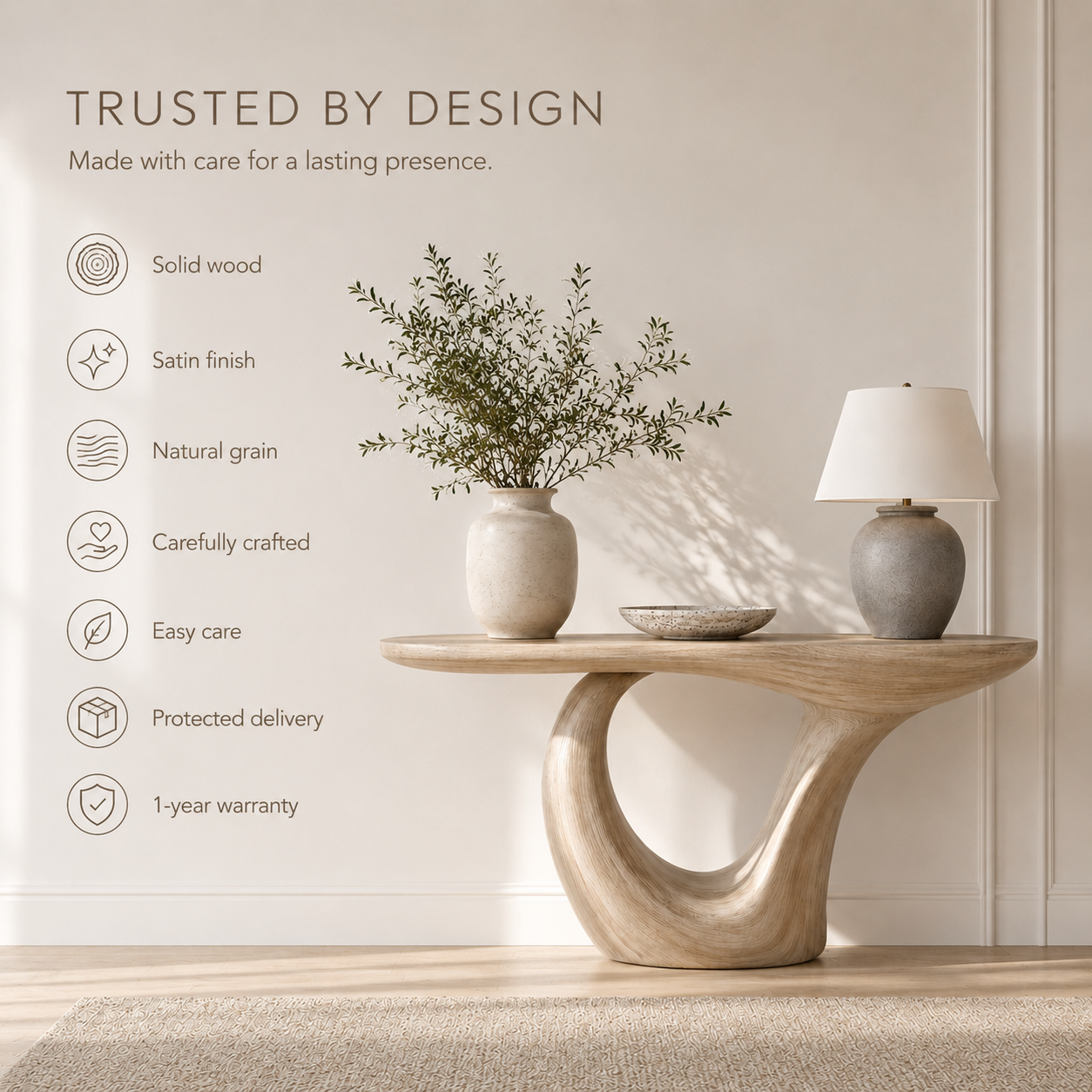 Liora Warm Walnut Console Table - product image 09