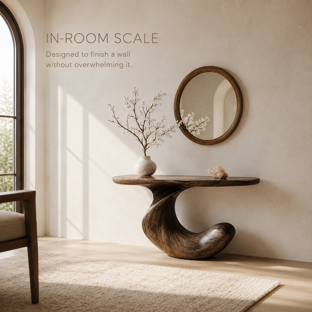 Brielle Sculpted Hall Console Table - product image 04