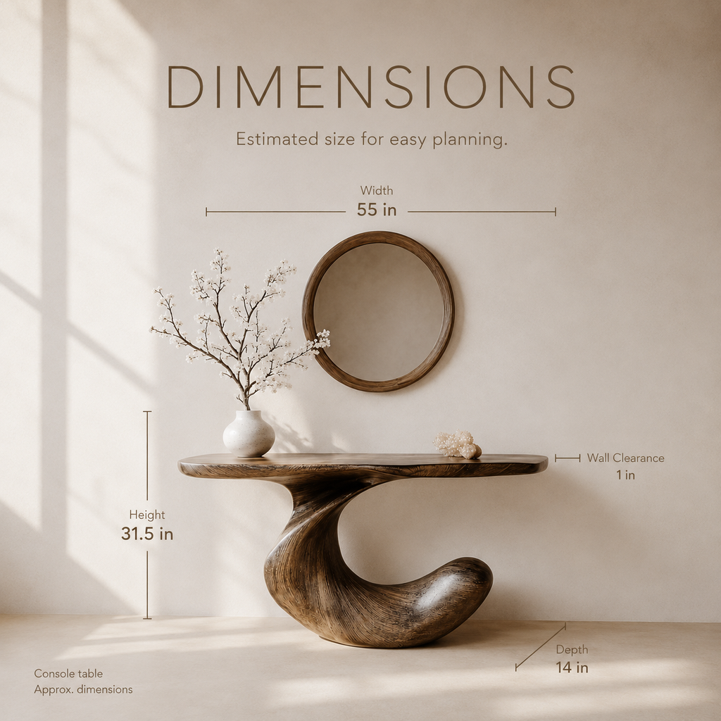 Brielle Sculpted Hall Console Table - product image 08