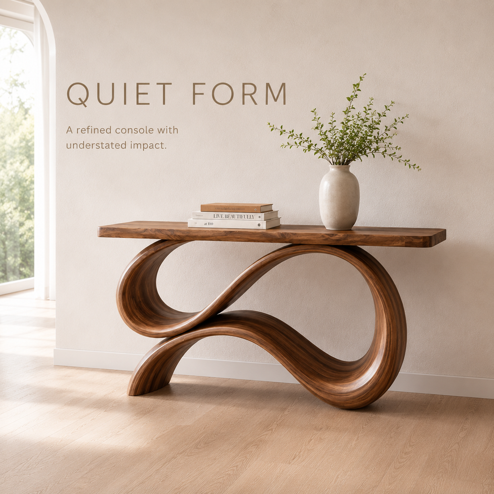 Selene Rounded Foyer Console Table - product image 03