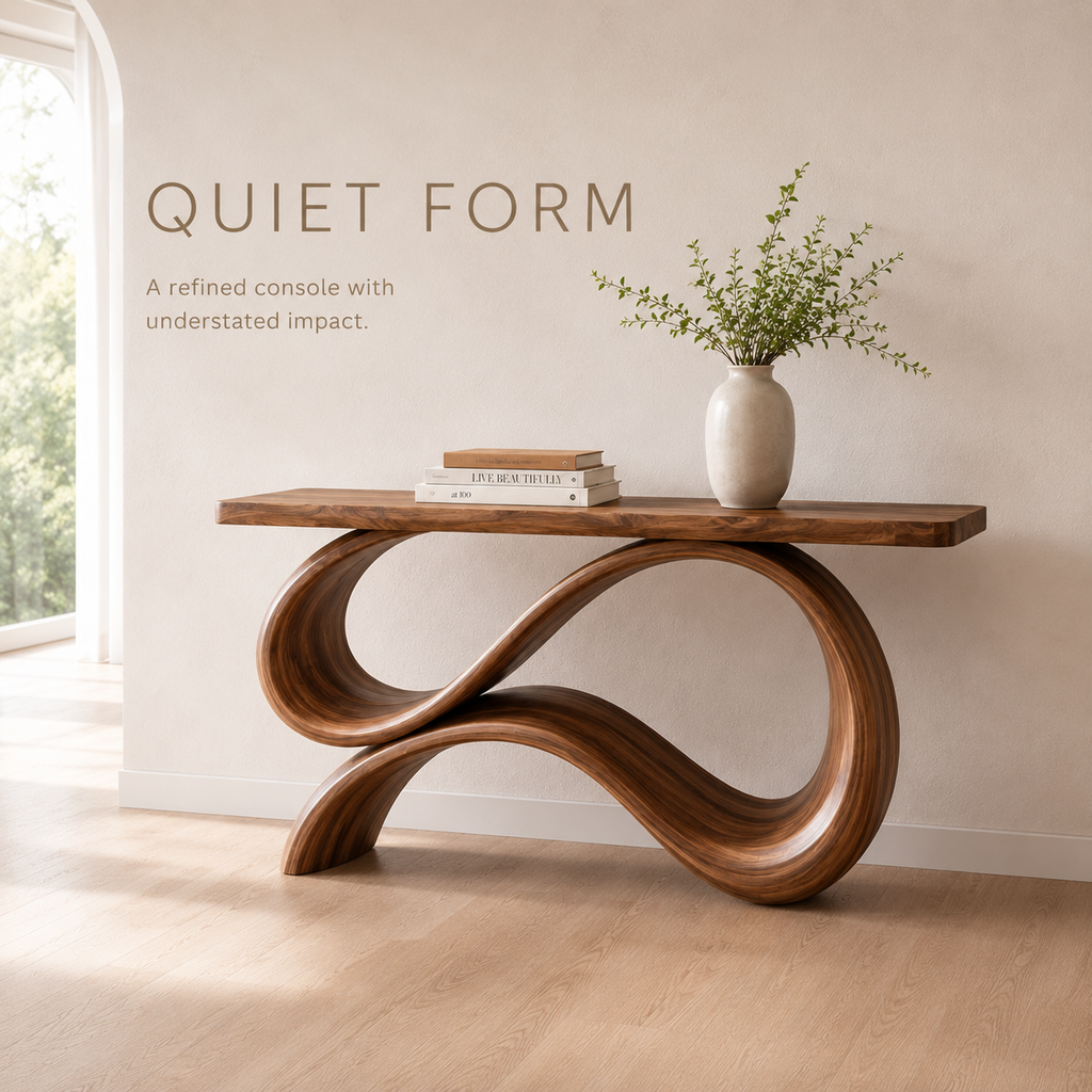 Selene Rounded Foyer Console Table - product image 03
