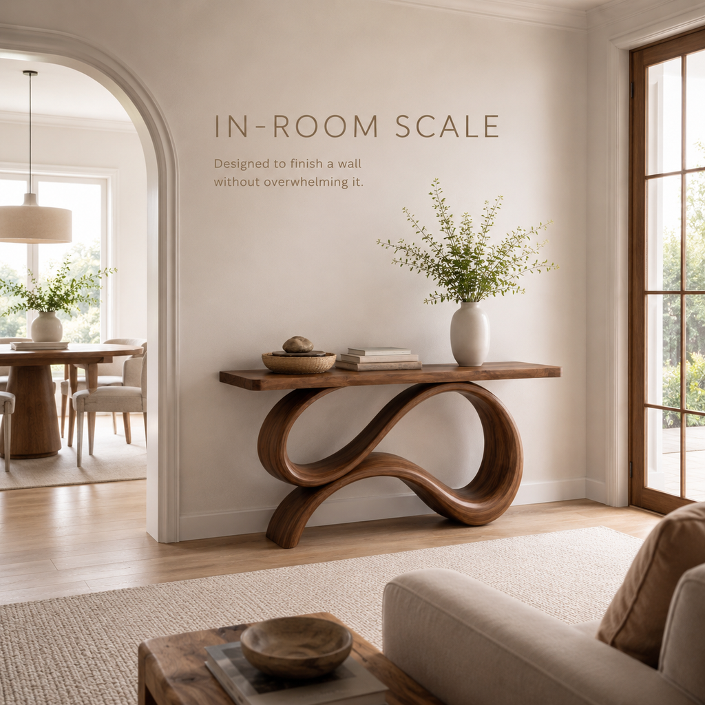 Selene Rounded Foyer Console Table - product image 04