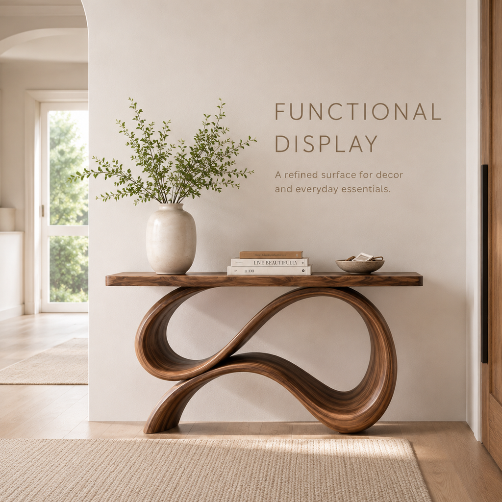 Selene Rounded Foyer Console Table - product image 07
