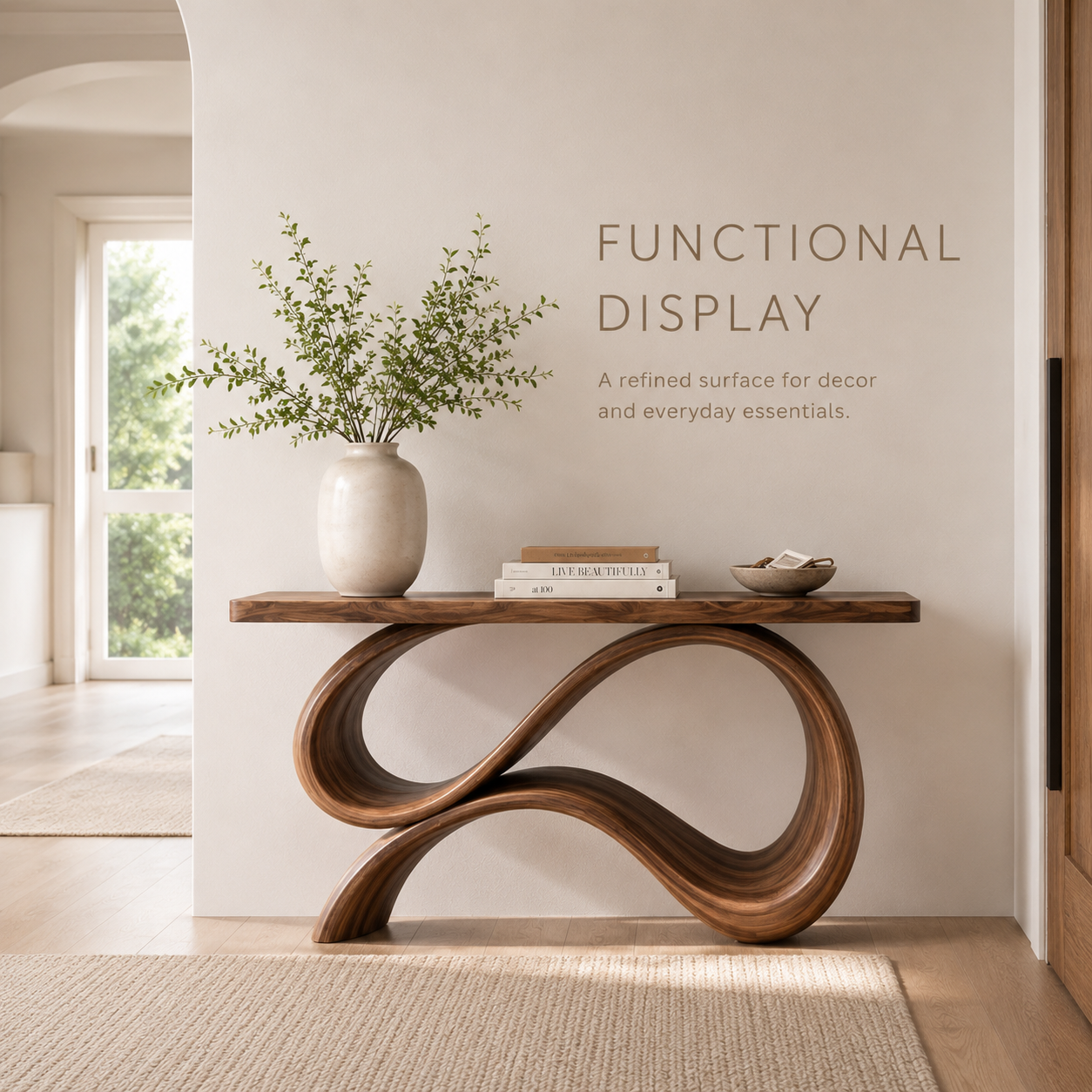 Selene Rounded Foyer Console Table - product image 07