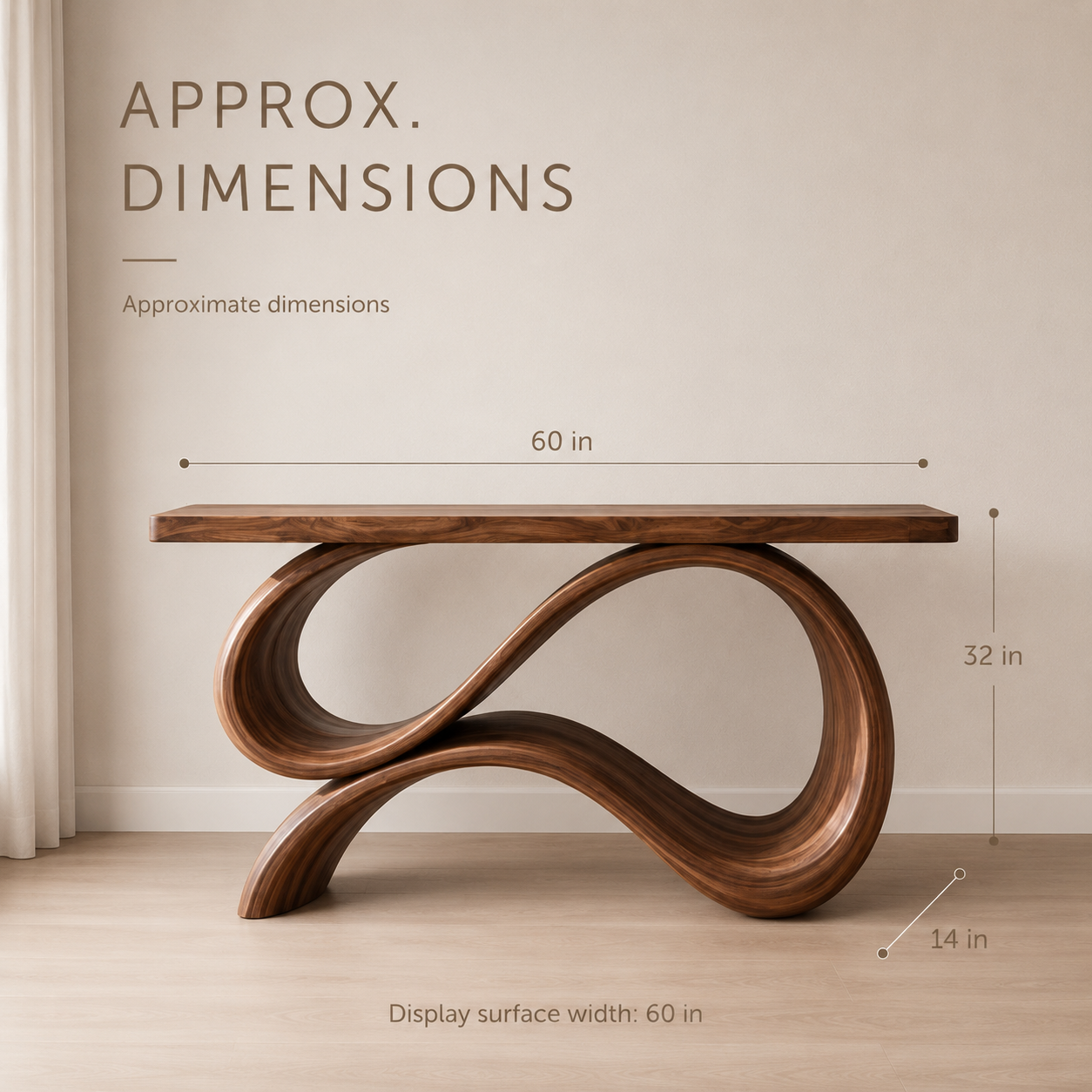 Selene Rounded Foyer Console Table - product image 08