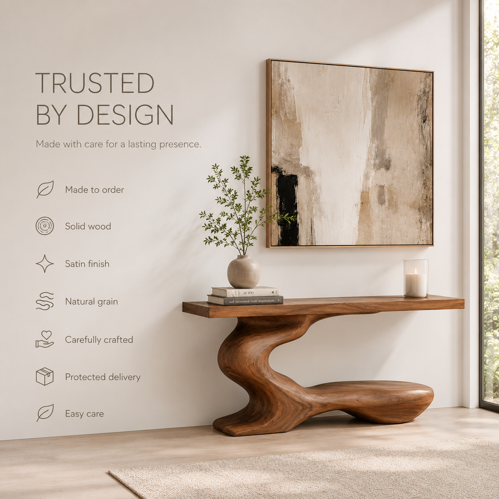 Mira Flow Wood Console Table - product image 09