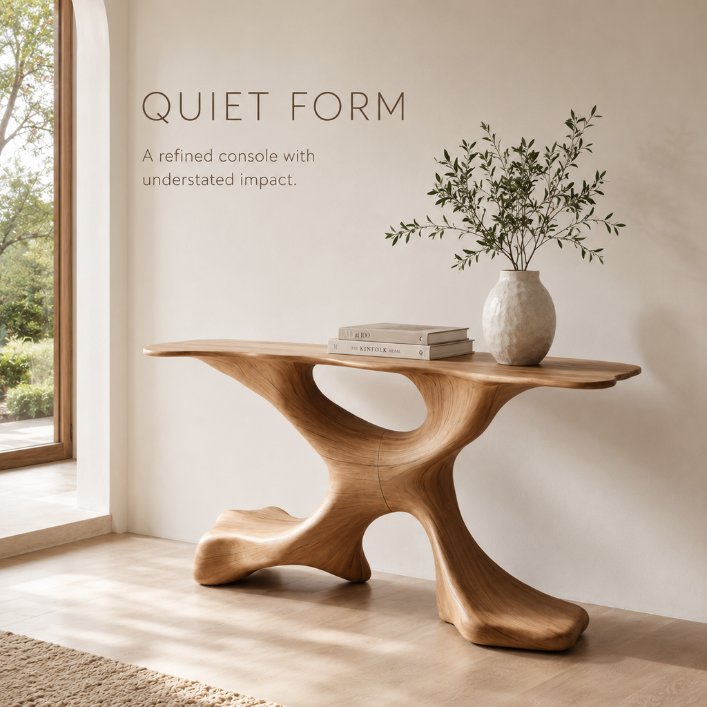 Vale Sculptural Entry Console Table - product image 03