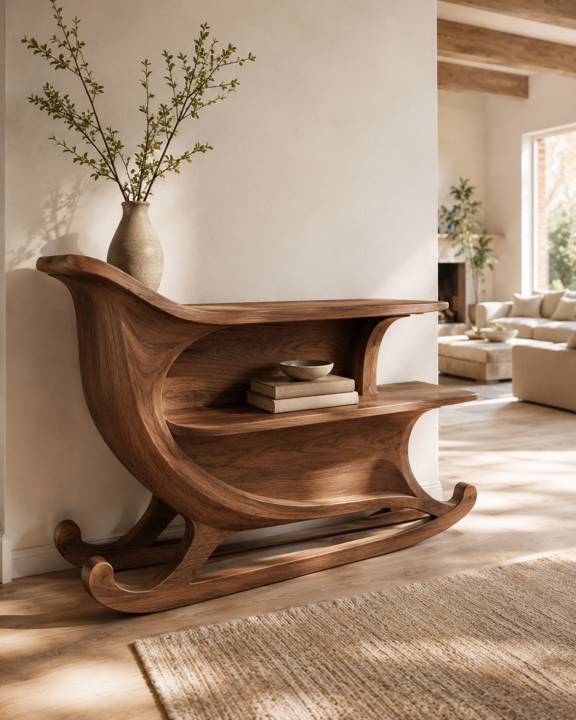 Aurelle Sculptural Console Table - main view
