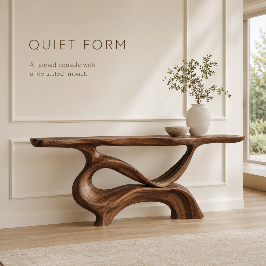 Soren Rounded Wood Console Table - product image 03
