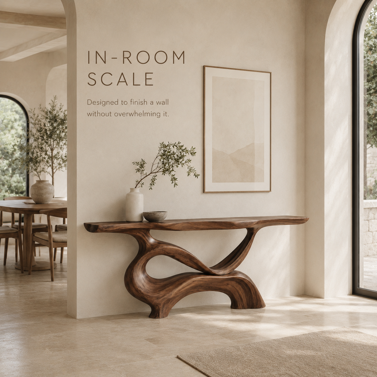 Soren Rounded Wood Console Table - product image 04