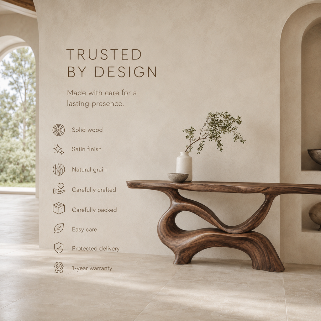 Soren Rounded Wood Console Table - product image 09
