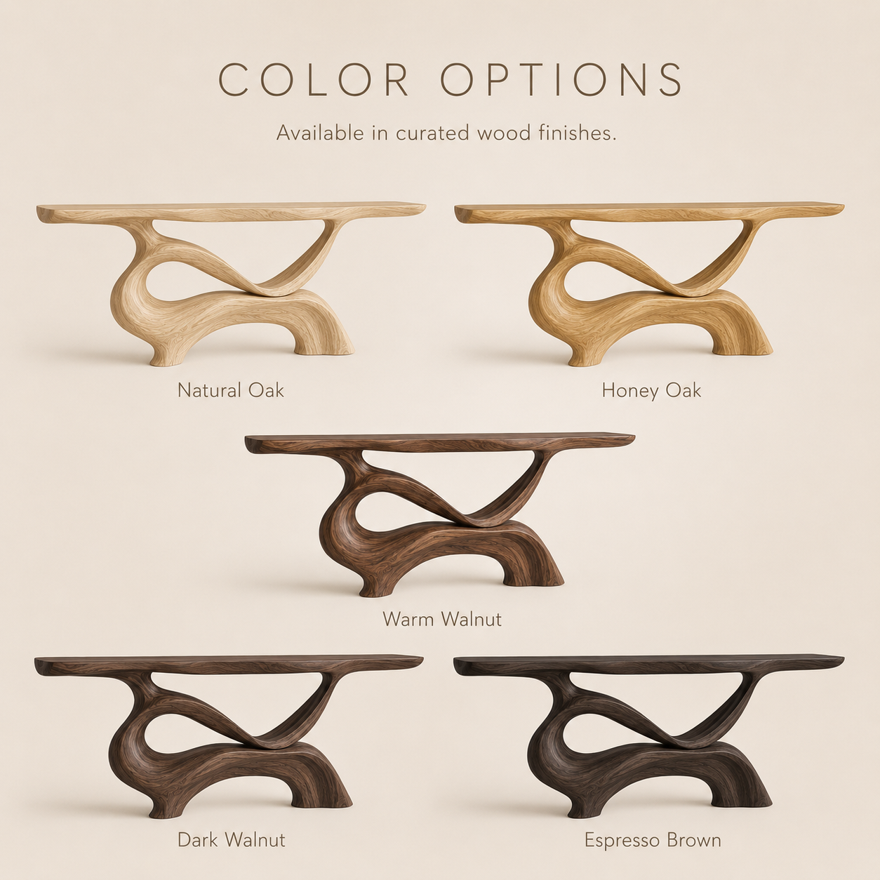 Soren Rounded Wood Console Table - product image 11