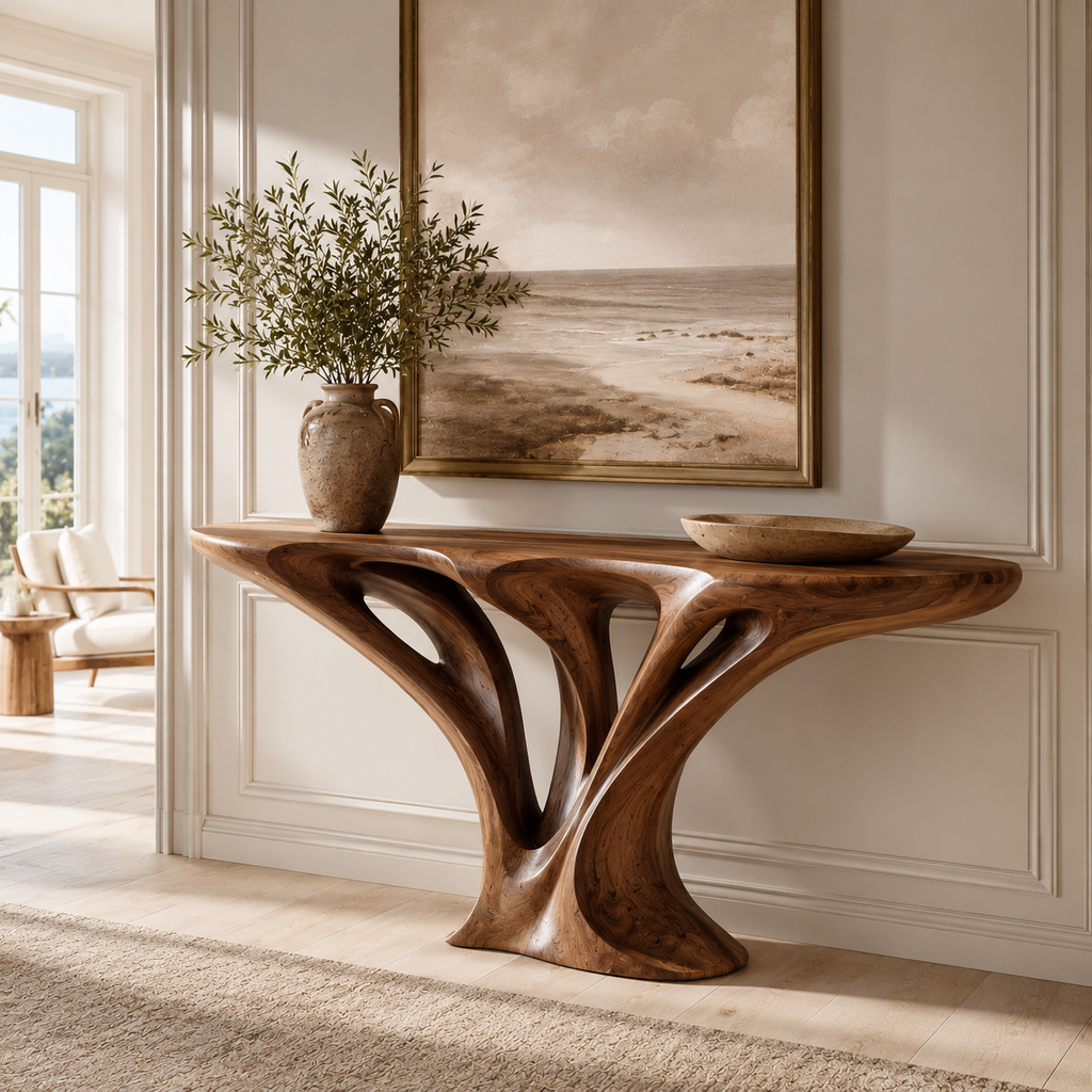 Veyra Soft Curve Console Table - main view