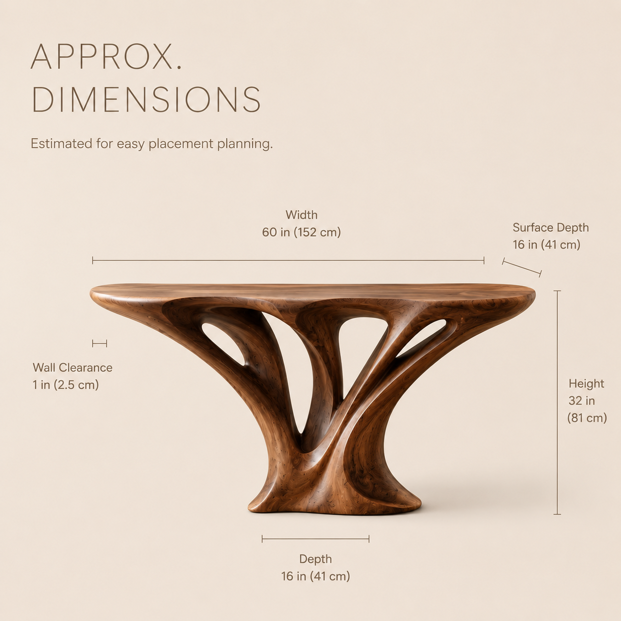 Veyra Soft Curve Console Table - product image 08
