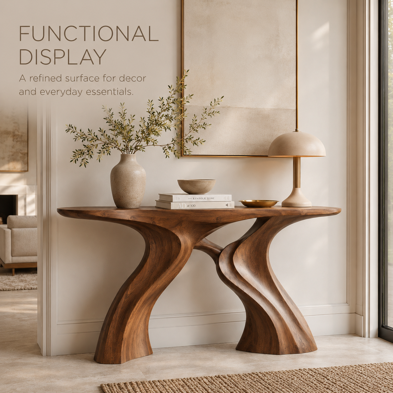 Liora Warm Walnut Console Table - product image 07