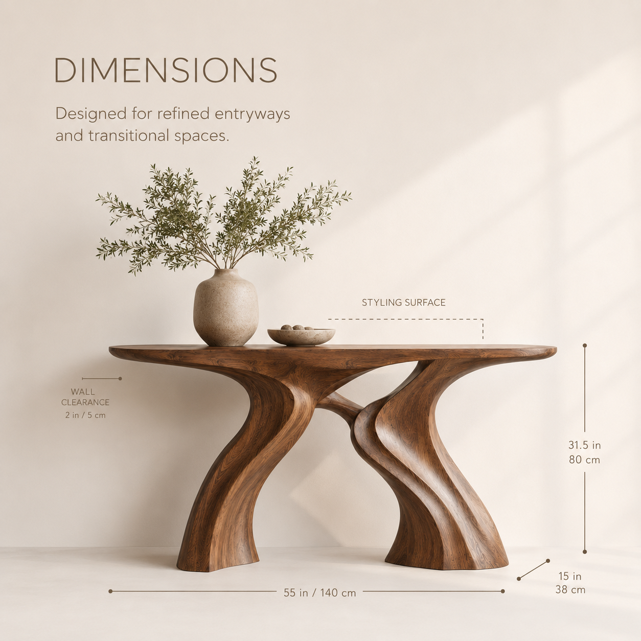 Liora Warm Walnut Console Table - product image 08