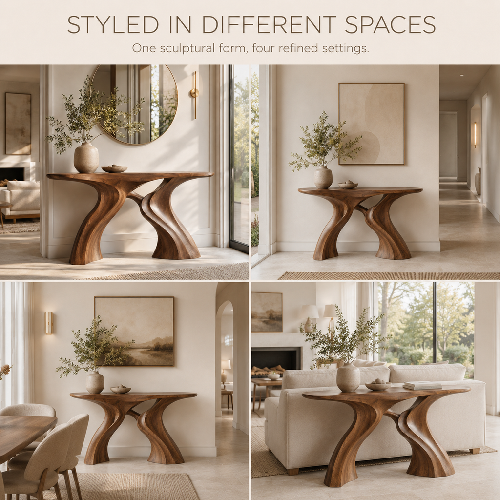 Liora Warm Walnut Console Table - product image 11