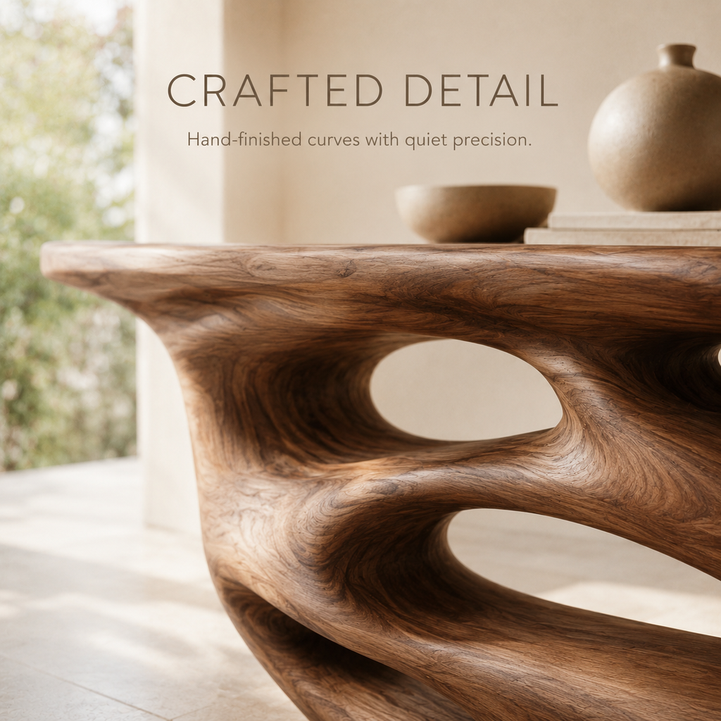 Brielle Sculpted Hall Console Table - product image 06