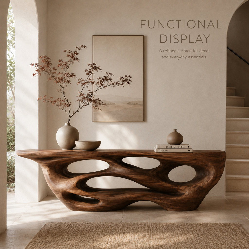 Brielle Sculpted Hall Console Table - product image 07