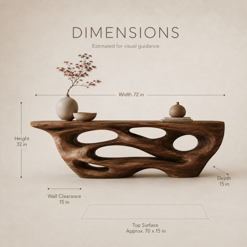 Brielle Sculpted Hall Console Table - product image 08