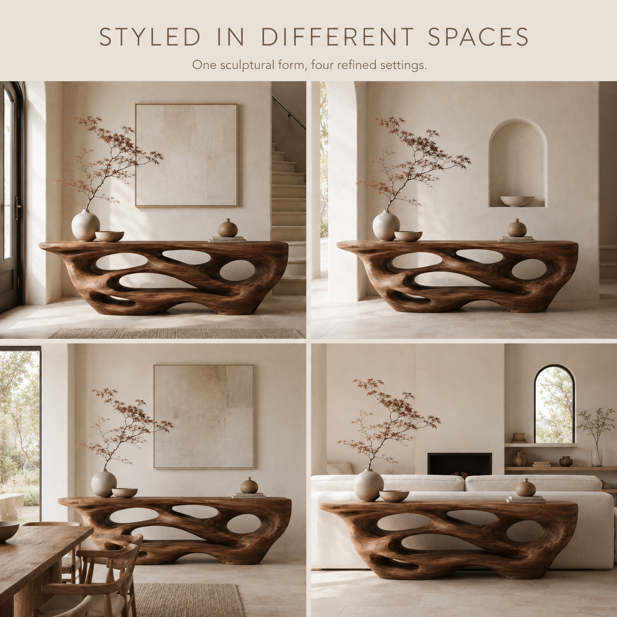 Brielle Sculpted Hall Console Table - product image 11
