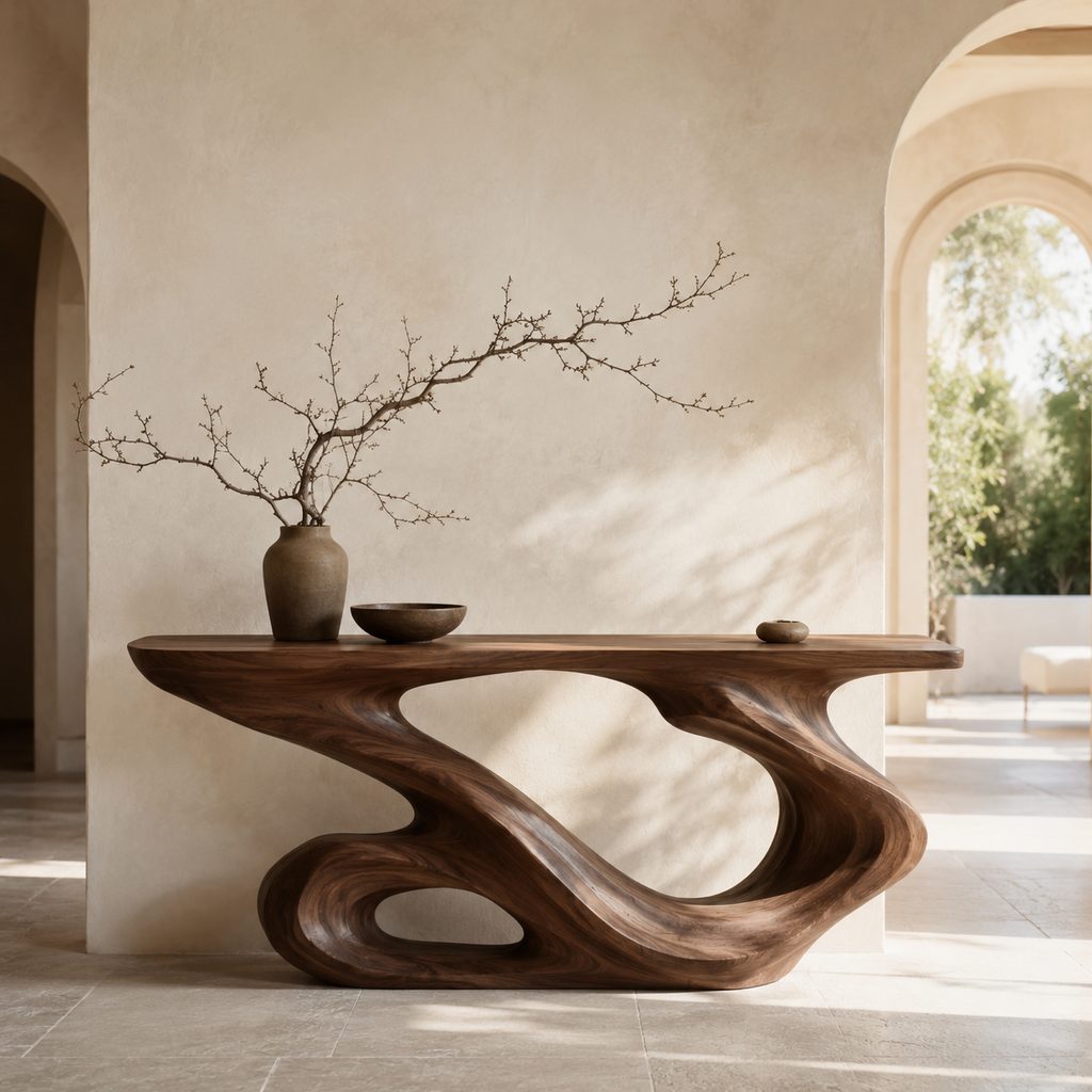 Orin Organic Modern Console Table - main view