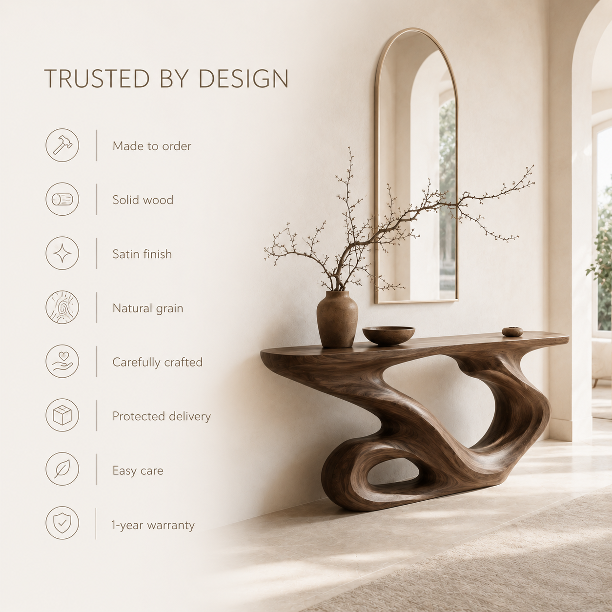 Orin Organic Modern Console Table - product image 09