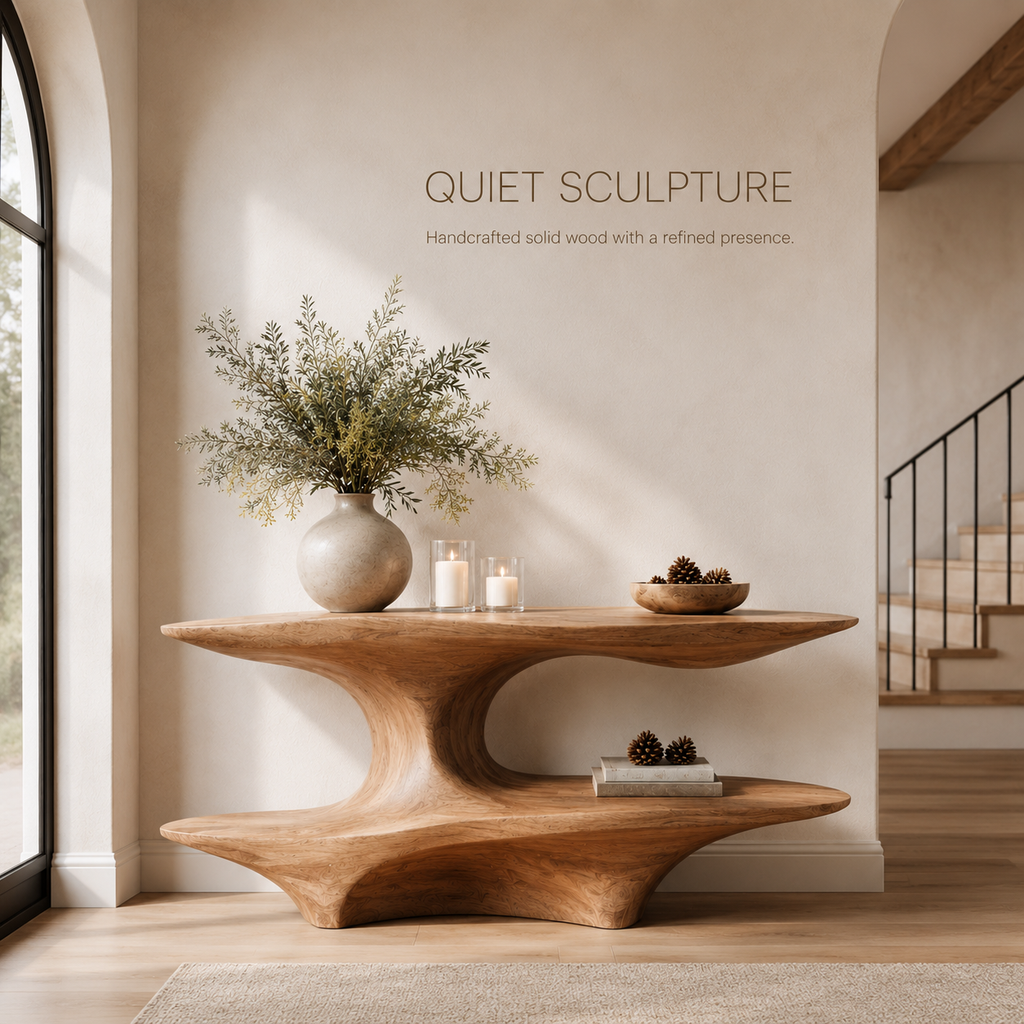 Selene Rounded Foyer Console Table - product image 02