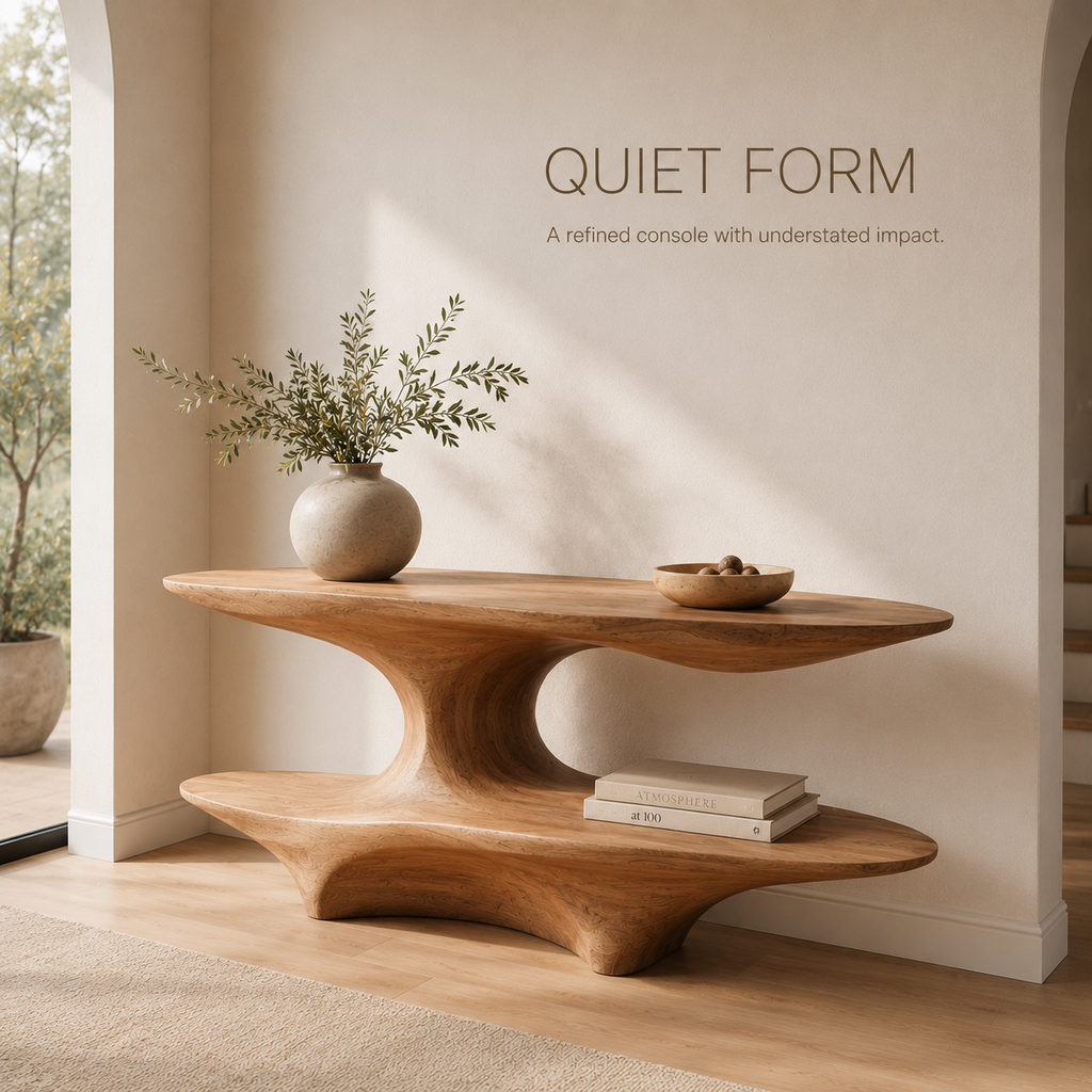 Selene Rounded Foyer Console Table - product image 03