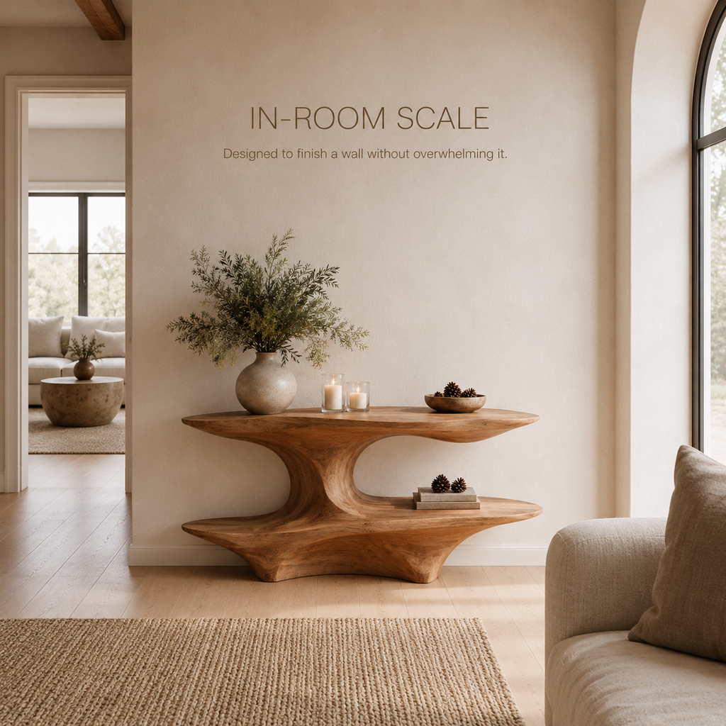 Selene Rounded Foyer Console Table - product image 04