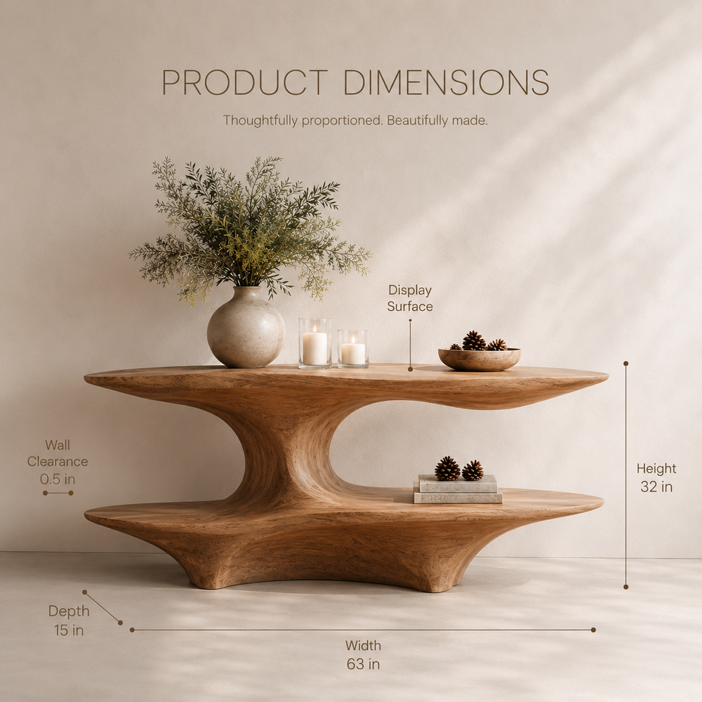Selene Rounded Foyer Console Table - product image 08